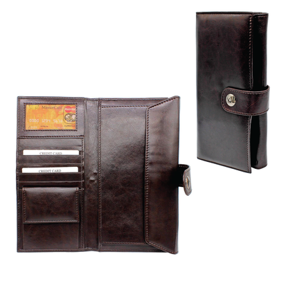 Brown Leatherette Passport Holder - Gifts for Travelers, Travel Companies, Personal or Corporate Gifting JAPH07BN
