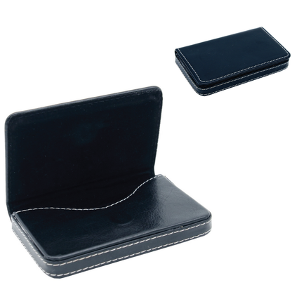Leather Black Business Card Holder - For Corporate Gifting, Event Gifting, Freebies, Promotions JAMCHB00