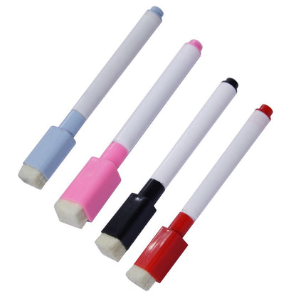 Set of 4 White Board Magnetic Marker With Duster cum Eraser - For Teachers, Schools, Colleges, Corporates, Office Use JAMMD