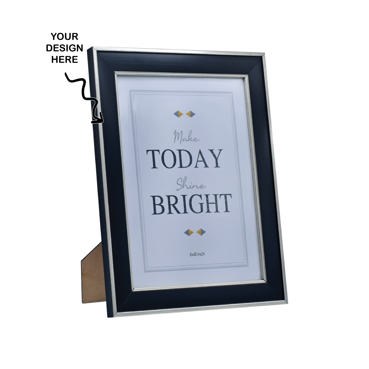 Personalized 6*8 Inches Black Photo Memoir cum Certificate Frame - For Corporate Gifting, Employee Appreciation, Office Desk, Farewell Gifts - JAPFM6X8-3