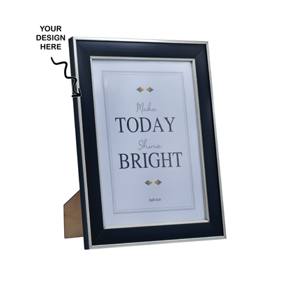 Personalized 6*8 Inches Black Photo Memoir cum Certificate Frame - For Corporate Gifting, Employee Appreciation, Office Desk, Farewell Gifts - JAPFM6X8-3