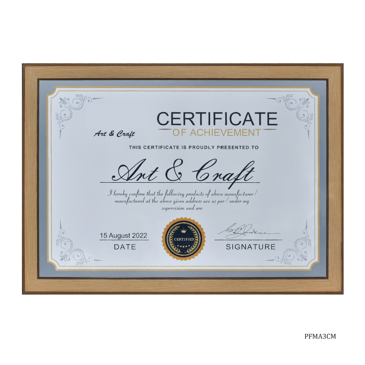 Personalized A3 Size Moulding Cream Photo Memoir cum Certificate Frame - For Corporate Gifting, Employee Appreciation, Office Desk, Farewell Gifts - JAPFMA3CM