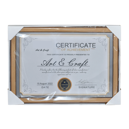 Personalized A3 Size Moulding Cream Photo Memoir cum Certificate Frame - For Corporate Gifting, Employee Appreciation, Office Desk, Farewell Gifts - JAPFMA3CM
