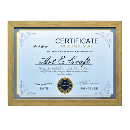 Personalized A4 Size Moulding Cream Photo Memoir cum Certificate Frame - For Corporate Gifting, Employee Appreciation, Office Desk, Farewell Gifts - JAPFMA4-CM