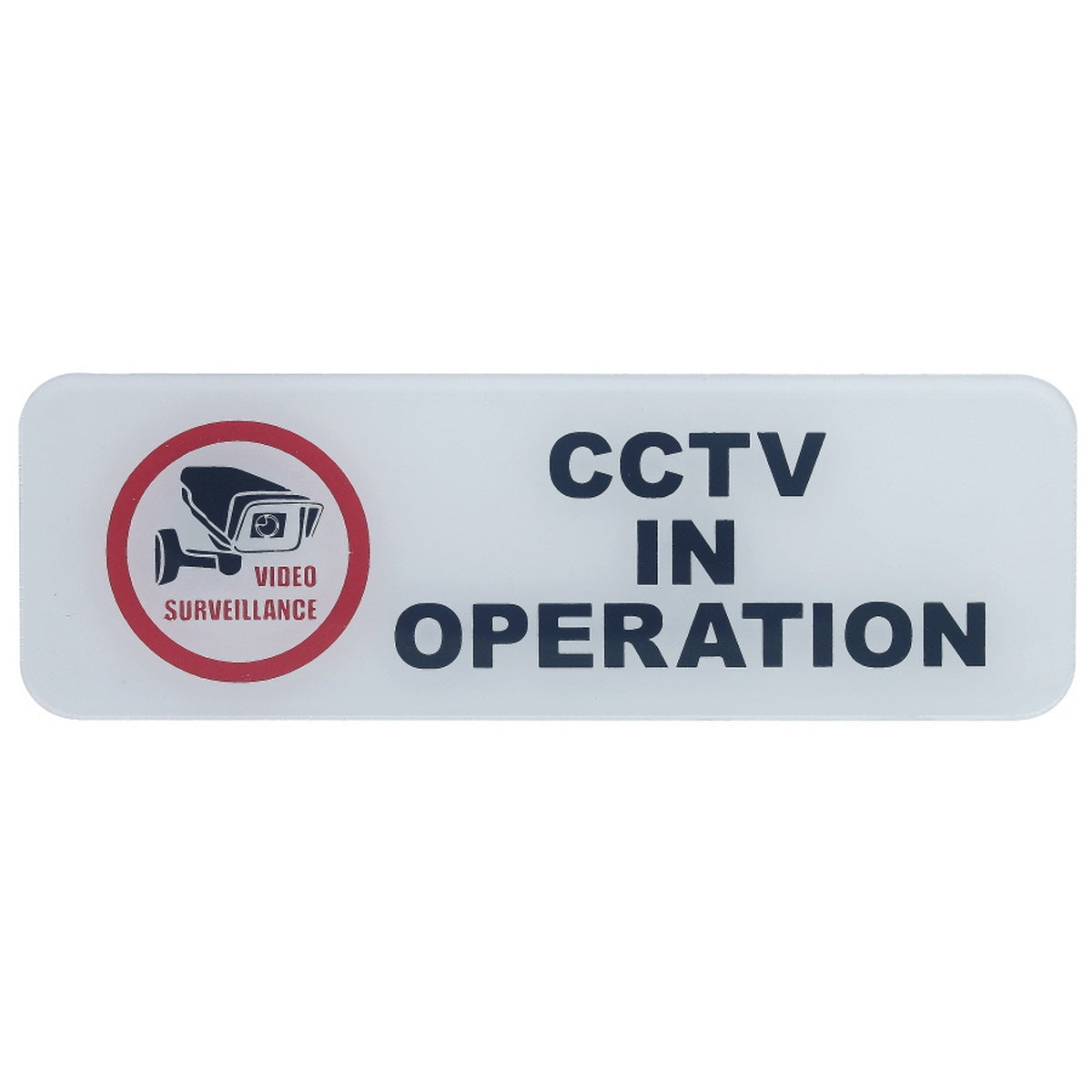 CCTV In Operation White Self Adhesive Sticker - For Shops, Hospitals, Schools, Corporates, Offices JASWCCTV