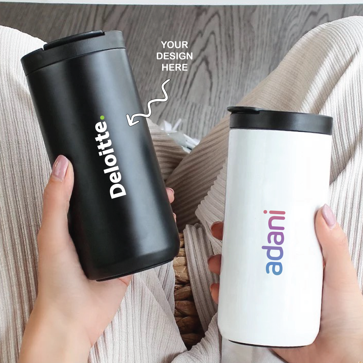 Personalized Insulated Travel Coffee Tumbler Cup - For Corporate Gifting, Return Gift, Gifts for Events Promotional Giveaway, Employee Stakeholder Customer Gifting - TGMGC186-87-88-89
