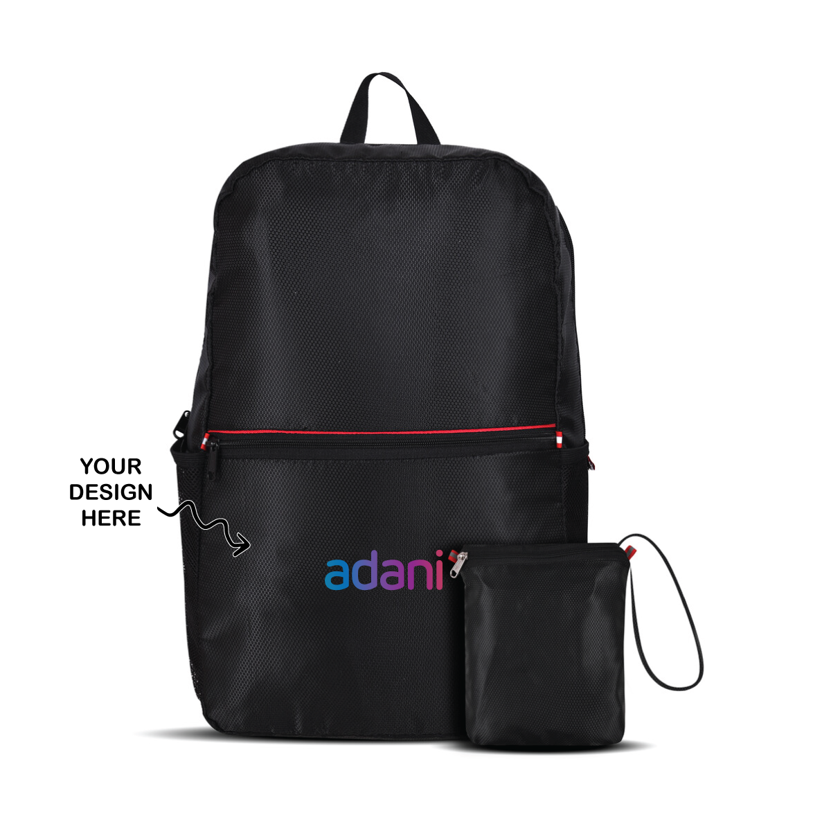 Personalized Folding Backpack - For Employee Gifting, Corporate Gifting, Customer and Stakeholder Gifting, Colleges, Classes, Schools Use, Return Gift, Exhibition Gift - LO-TB23