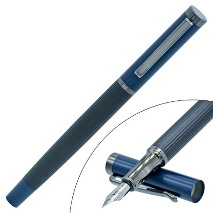 Blue Color Fountain Pen with Silver Clip - Perfect for Gifting, Luxurious Pen for Writers