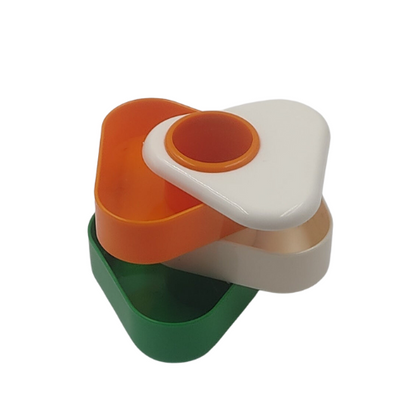 Tricolor Plastic Pen Stand cum Stationery Holder - For Corporate Gifting, Events Promotional Freebie, Independence Day Gift, Republic Day Gift Item