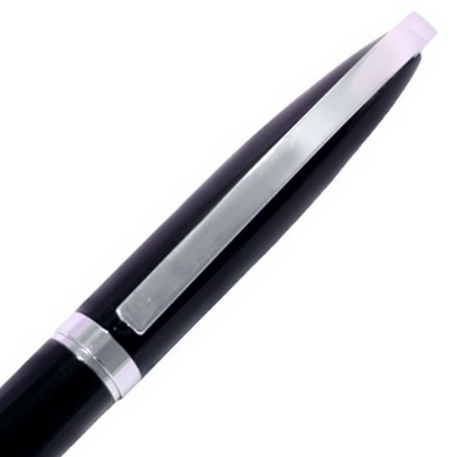 Executive Black Color Roller Ball Pen with Silver Clip - For Office, College, Personal Use