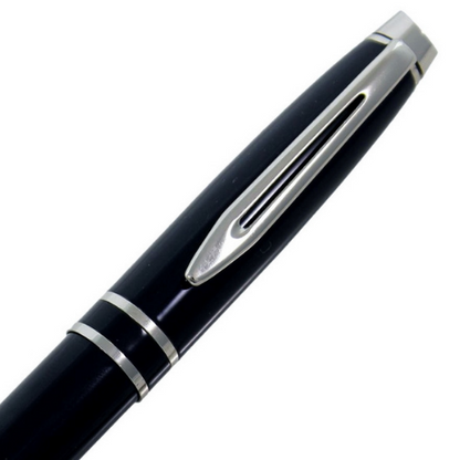 Premium Black Color Roller Ball Pen with Silver Clip - For Office, College, Personal Use - Kashmir1 -  (JA)