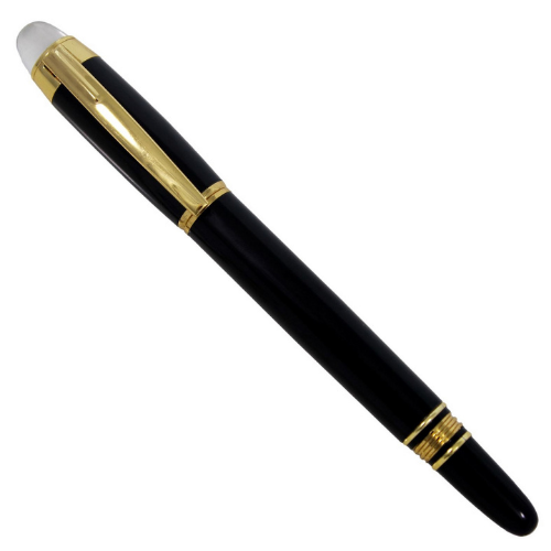 Mobile Touch Stick Executive Black Color Roller Ball Pen with Golden Clip - For Office, College, Personal Use