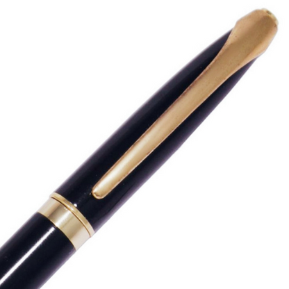 Black Ball Pen with Golden Clip - For Office, College, Personal Use - Solapur