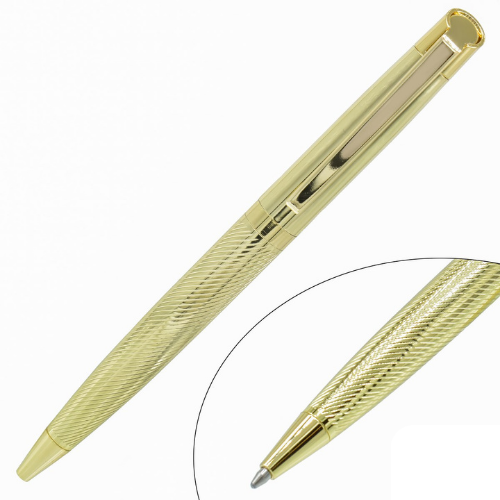 Gold Color Ball Pen in Golden Clip - For Office, College, Personal Use - Jodhpur