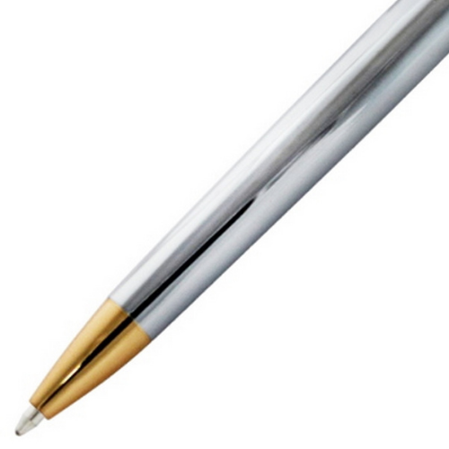 Slim Silver Ball Pen with Golden Clip - For Office, College, Personal Use - Chandigarh