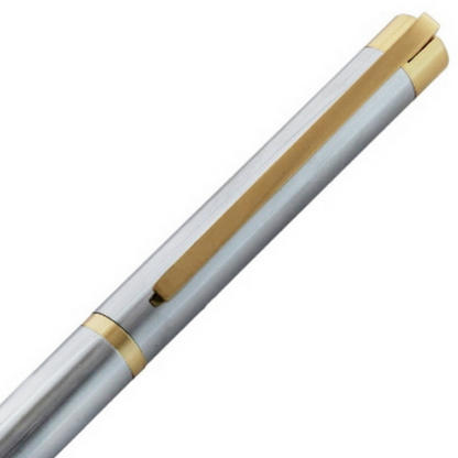 Slim Silver Ball Pen with Golden Clip - For Office, College, Personal Use - Chandigarh