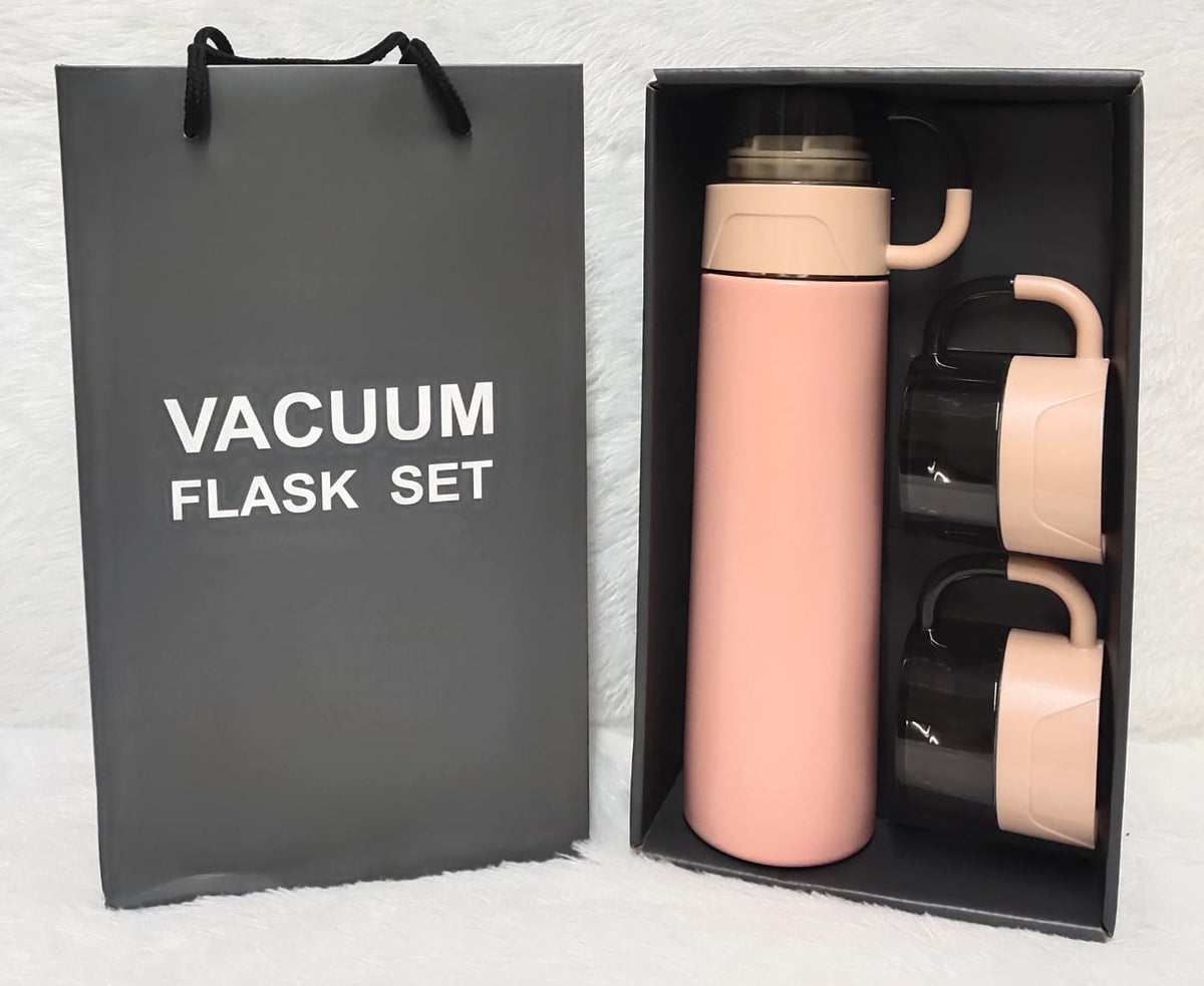 Flask Sets Buy Steel Insulated Vacuum Flask Set with 3 Steel Cups Combo - Assorted ...