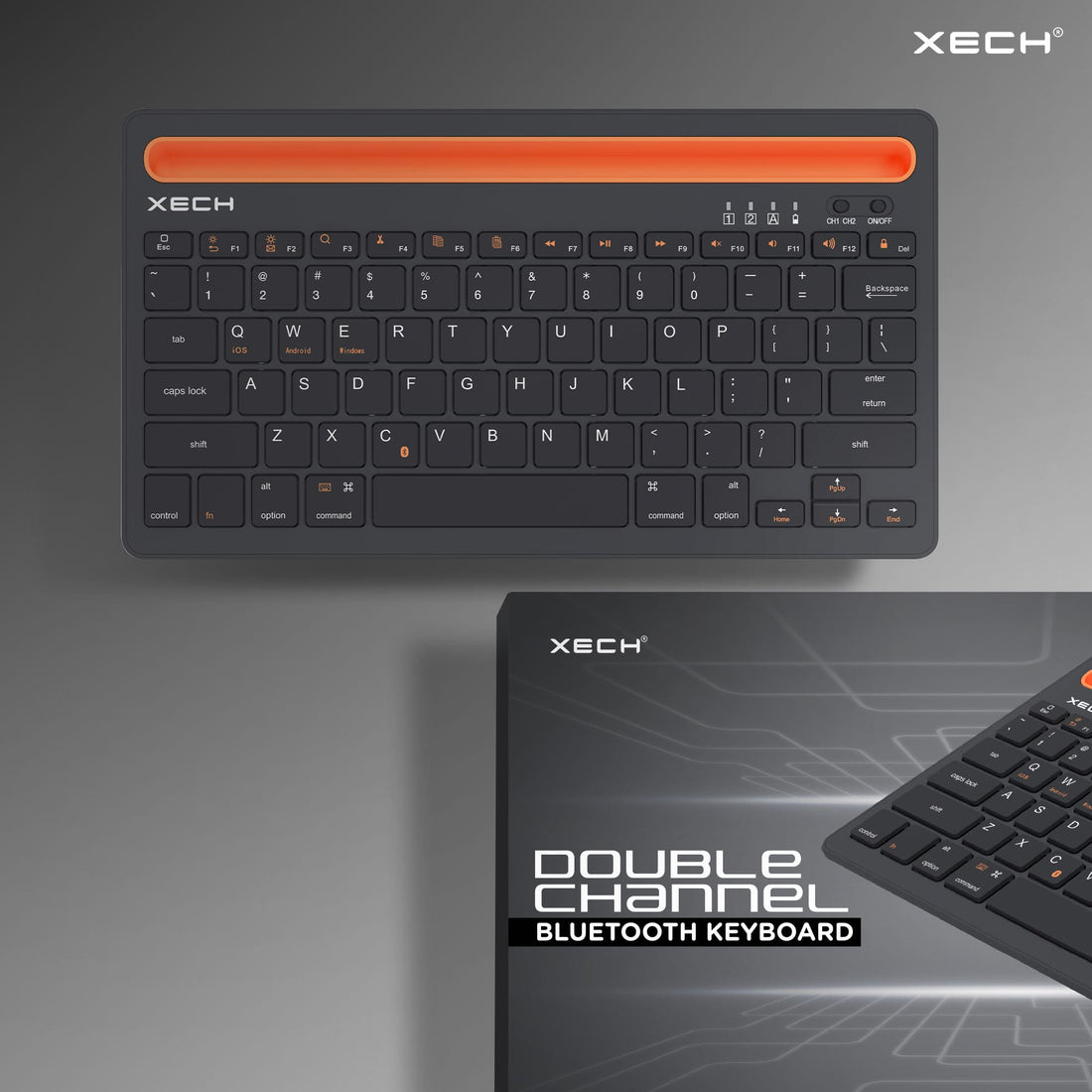 Personalized Double Channel Bluetooth Wireless Keyboard - For Corporate Gifting, Office Gift Item, Return Gift, Event Gifts, Promotions