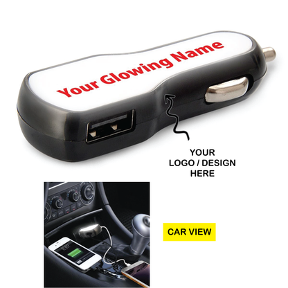 Personalized Glowing Logo Car Charger - For Office Use, Personal Use, or Corporate Gifting BGC68