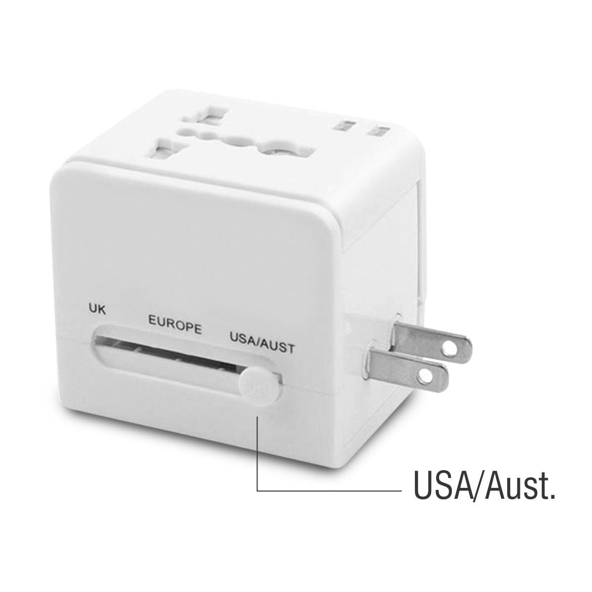 Multinational Universal Charger and Travel Adaptor with Dual USB Port - for Promotions, Giveaway, Event Freebies, Corporate, and Personal Gifting BGE250