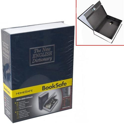 Book Safe Locker - Size: 265x200x65mm - For Hiding Cash, Credit Cards, Important Documents, Jewelry - Use as Return Gift, Corporate Gifting, Home Use - JA-KBS803