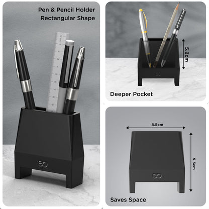 Personalized Multifunctional Desk Organizer with Laptop Holder, Smartphone Stand, Cable Organizer, Pen holder, and Coasters - For Corporate Gifting, Birthday Gift, Return Gift, Thoughtful Gifting
