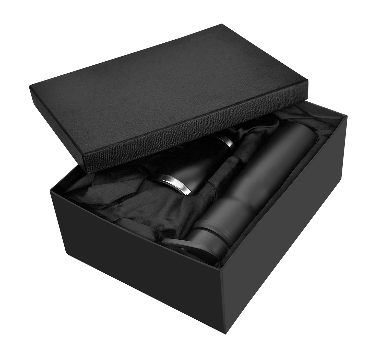 Black 6in1 Combo Gift Set Bottle, Mug, Pen, Keychain, Notebook, and Cardholder - For Employee Joining Kit, Corporate, Client or Dealer Gifting JK49