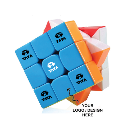 Personalized Multicolor Logo 4 Side Printed Rubik's Cube - For Client, Dealer, or Corporate Gifting, Events Promotional Freebie BGP10