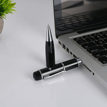 Personalized Multicolor UV Printed Black Pen Shape Pendrive USB for Promotions, Giveaway, Corporate, and Personal Gifting