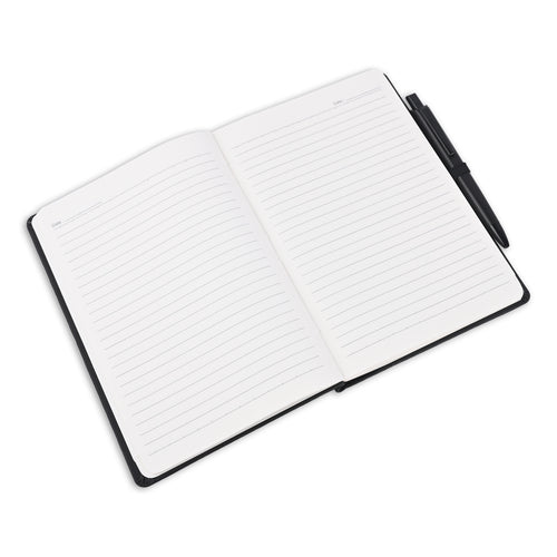 2 in 1 Black Pen and Notebook Combo - For Employee Joining Kit, Corporate, Client or Dealer Gifting HK2901