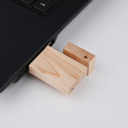 Personalized Wooden Rectangle USB Pendrive for Promotions, Giveaway, Corporate, and Personal Gifting HKCSW706