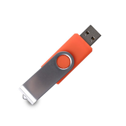 Personalized Orange Swivel USB Pendrive for Promotions, Giveaway, Corporate, and Personal Gifting