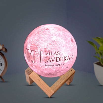 Personalized 3 Color Moon Lamp With Stand - For Corporate Gifting, Diwali Gift HK5305