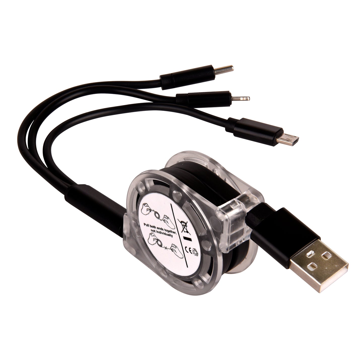 Yo-Yo charging cable 3in1 - For Office Use, Personal Use, or Corporate Gifting HK2528