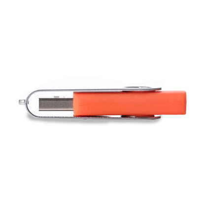 Personalized Orange Swivel USB Pendrive for Promotions, Giveaway, Corporate, and Personal Gifting