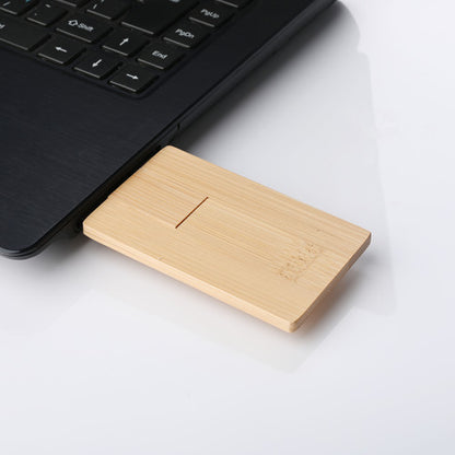 Personalized Wooden Card Shape USB Pendrive for Promotions, Giveaway, Corporate, and Personal Gifting