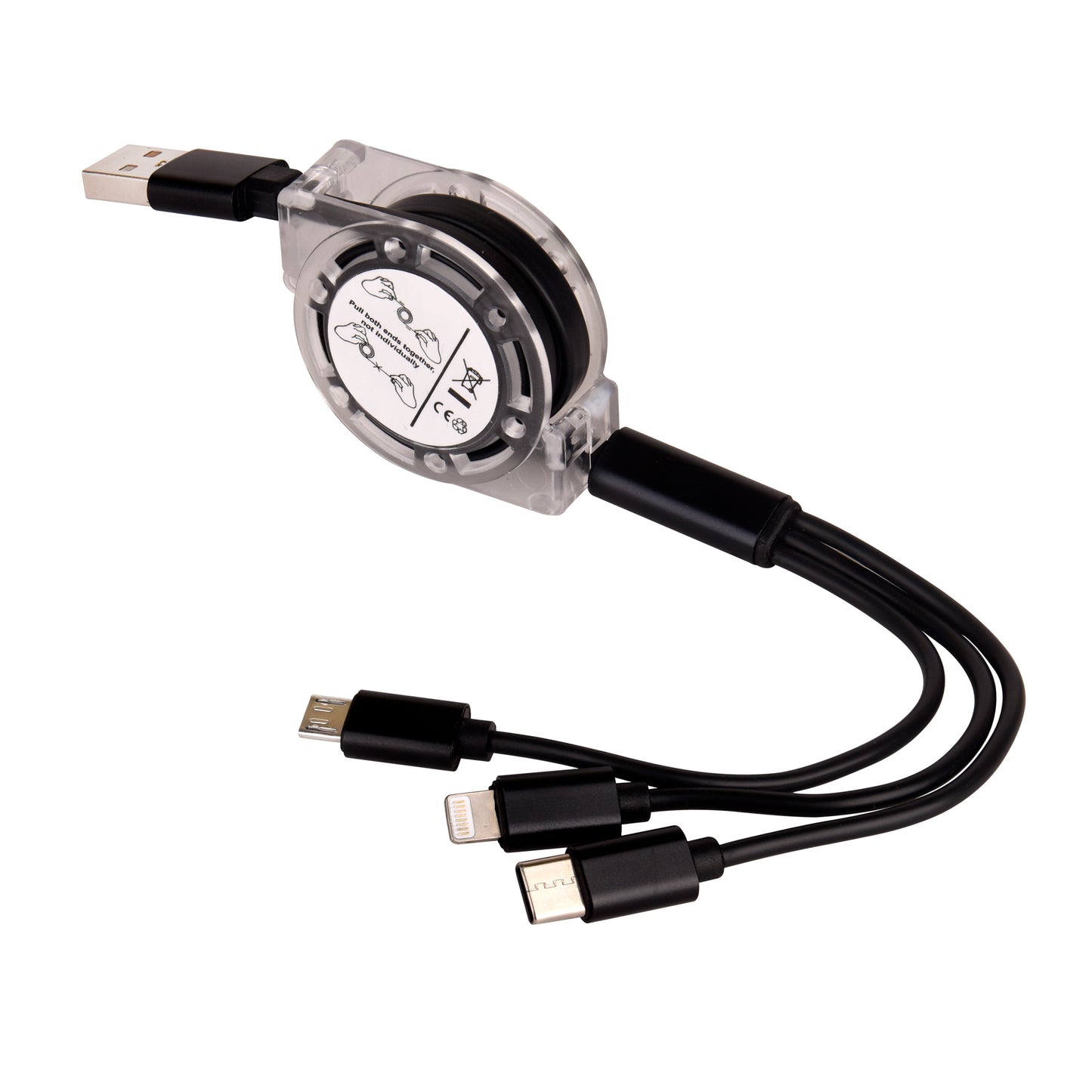 Yo-Yo charging cable 3in1 - For Office Use, Personal Use, or Corporate Gifting HK2528