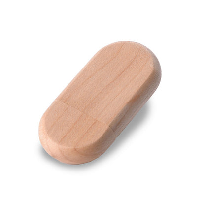 Personalized Wooden Oval Shape USB Pendrive for Promotions, Giveaway, Corporate, and Personal Gifting HKCSW707