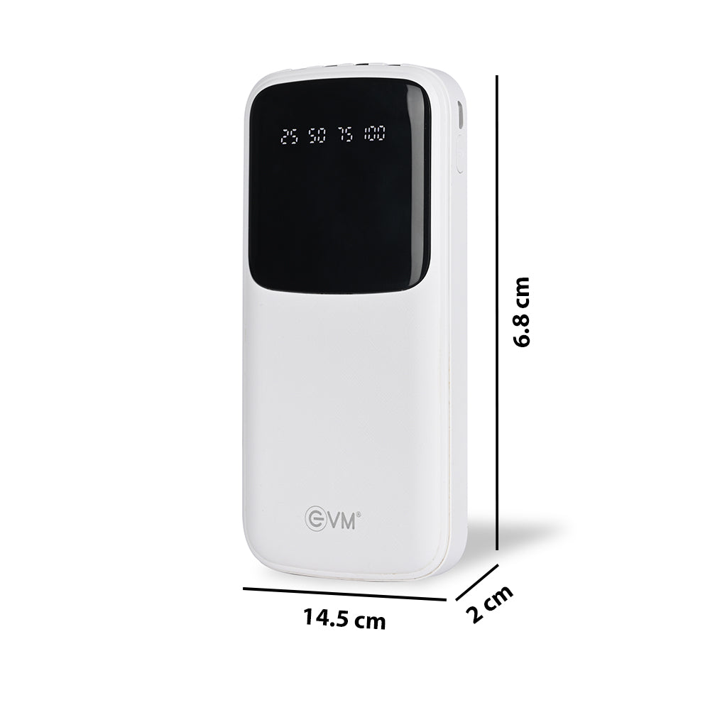 Personalized White 10000mAh Power Bank - For Corporate Gifting, Event Gifting, Freebies, Promotions - EnCase Plus P0108
