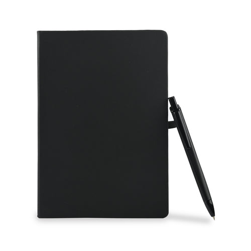 2 in 1 Black Pen and Notebook Combo - For Employee Joining Kit, Corporate, Client or Dealer Gifting HK2901