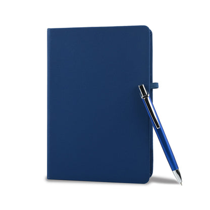 2 in 1 Blue Pen and Notebook Combo - For Employee Joining Kit, Corporate, Client or Dealer Gifting HK2902