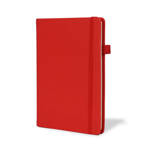 Personalized Logo Printed A5 Classic Red Corporate Diary - Notebook with Italian PU Cover - For Office Use, Personal Use, or Corporate Gifting HK02