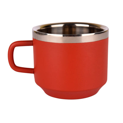 Red Temperature Bottle With 2 Steel Cups Gift Set - For Employee Joining Kit, Corporate, Client or Dealer Gifting HK37333