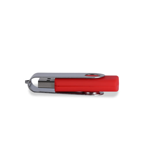Personalized Red Swivel USB Pendrive for Promotions, Giveaway, Corporate, and Personal Gifting HKCSS501