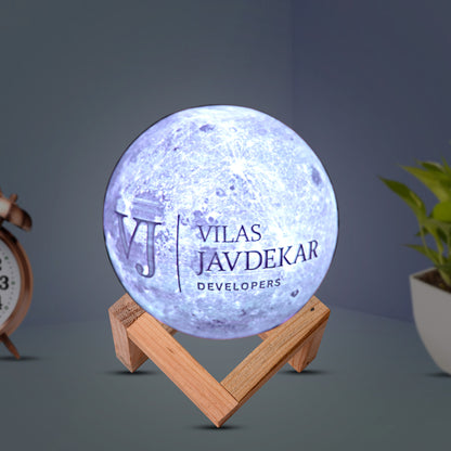 Personalized 3 Color Moon Lamp With Stand - For Corporate Gifting, Diwali Gift HK5305