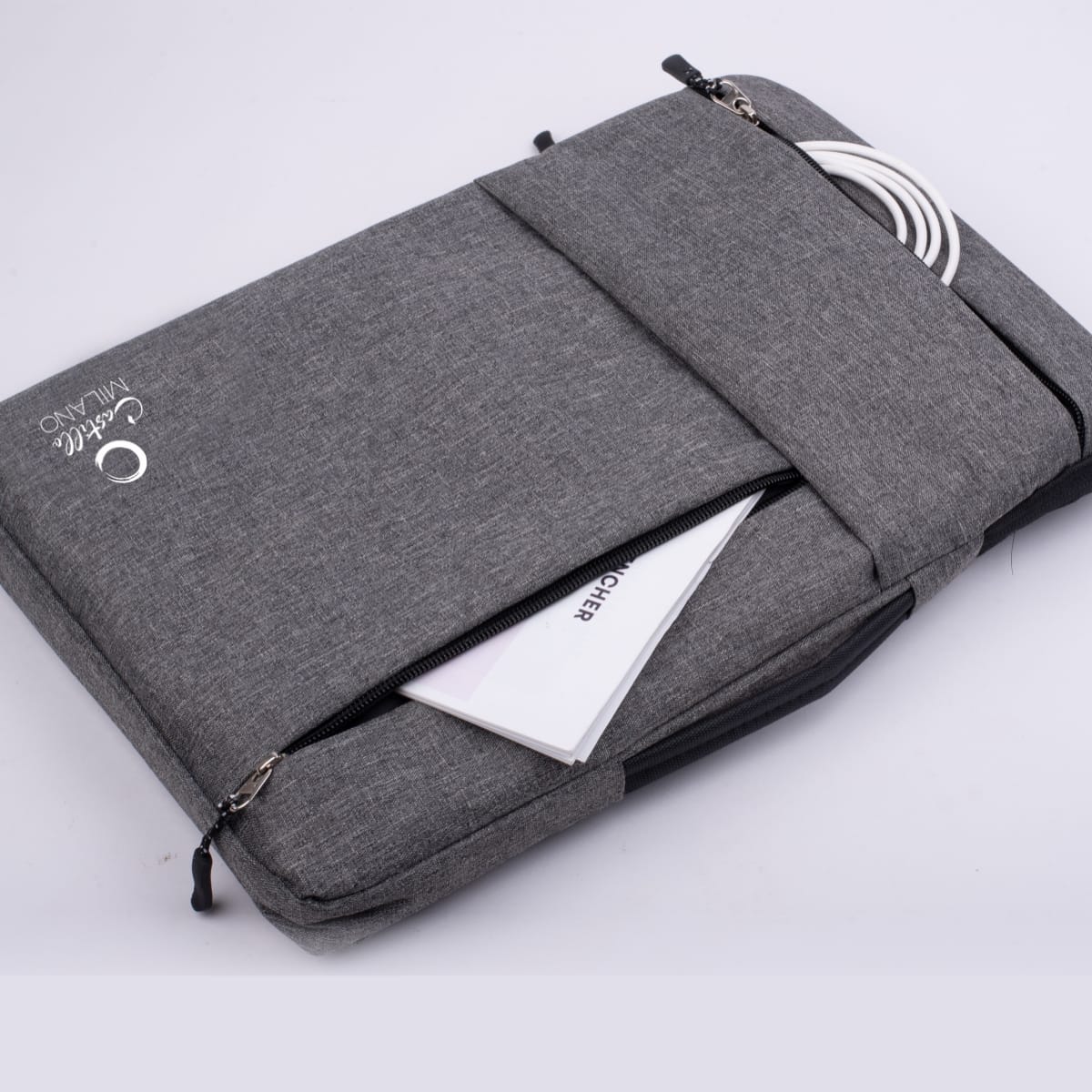 Gray Laptop Sleeve - For Employees, Travelers, Corporate, Client or Dealer Gifting, Events Promotional Freebies BGS36