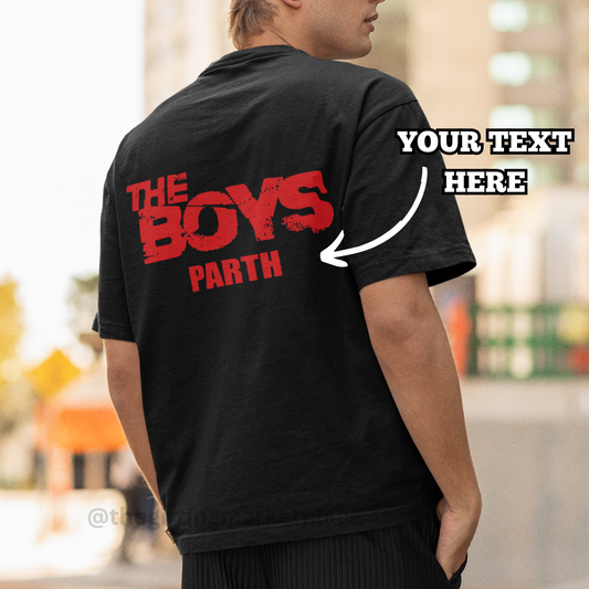 Personalized Oversize Streetwear - The Boys with Name Design Printed T-shirt