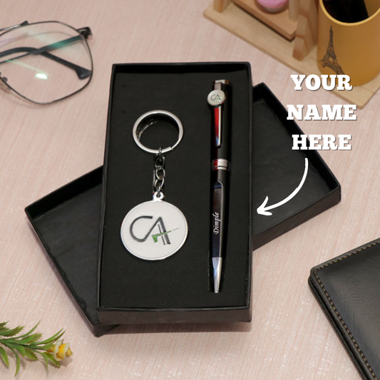 Personalized Pen And Keychain Combo For CA – Gift For Chartered Accountants